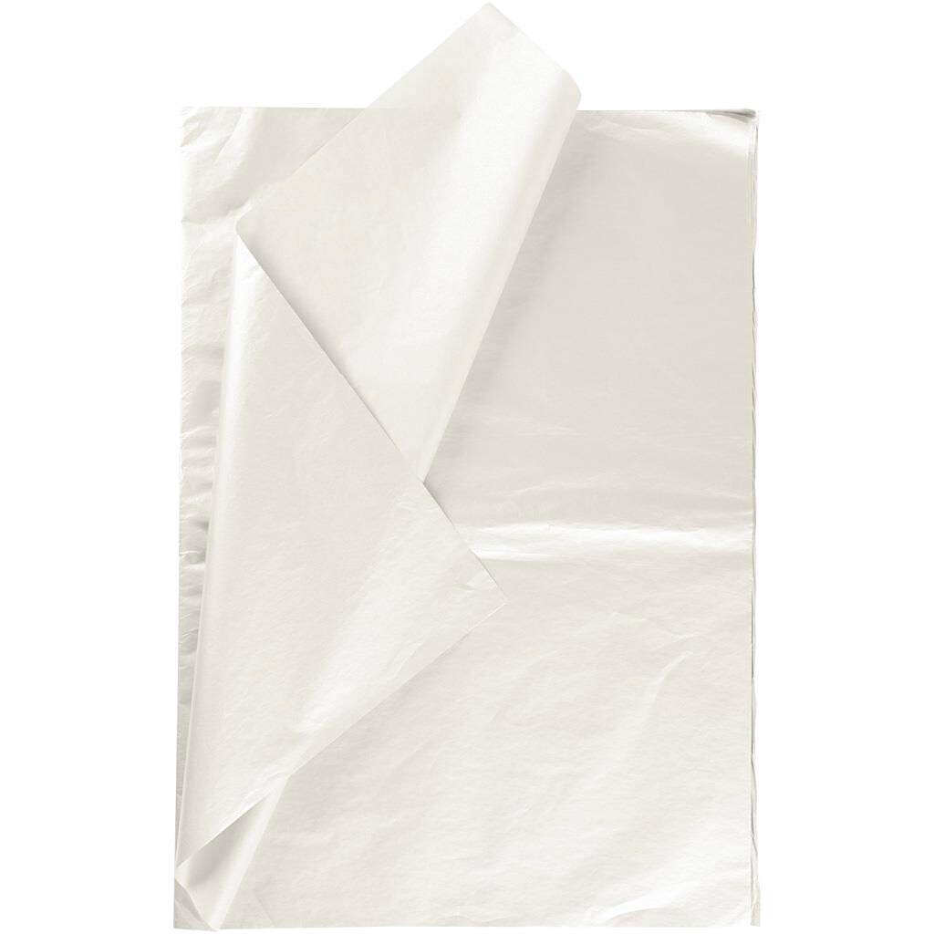 Silkepapir, ark 50x70 cm, 17 g, perlemor, 6ark