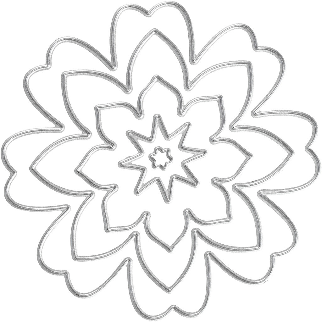 Skæreskabelon størrelse 8,1 x 8,1 cm | blomst