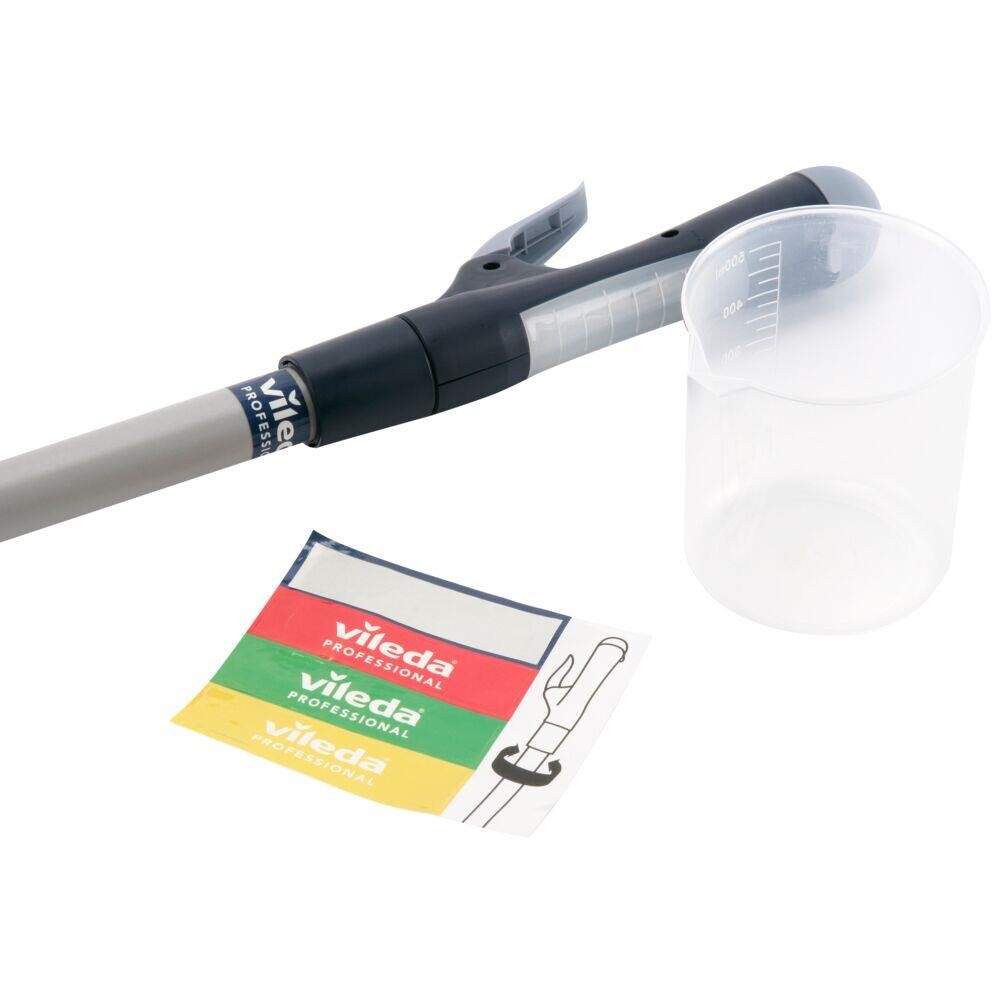 Skaft - Vileda SprayPro Inox - 145 cm - Inkl. 500 ml målebæger - Med indbygget tank