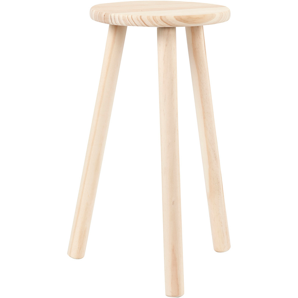 Skammel , diam. 26 cm, H: 50 cm, fyr, 1stk.