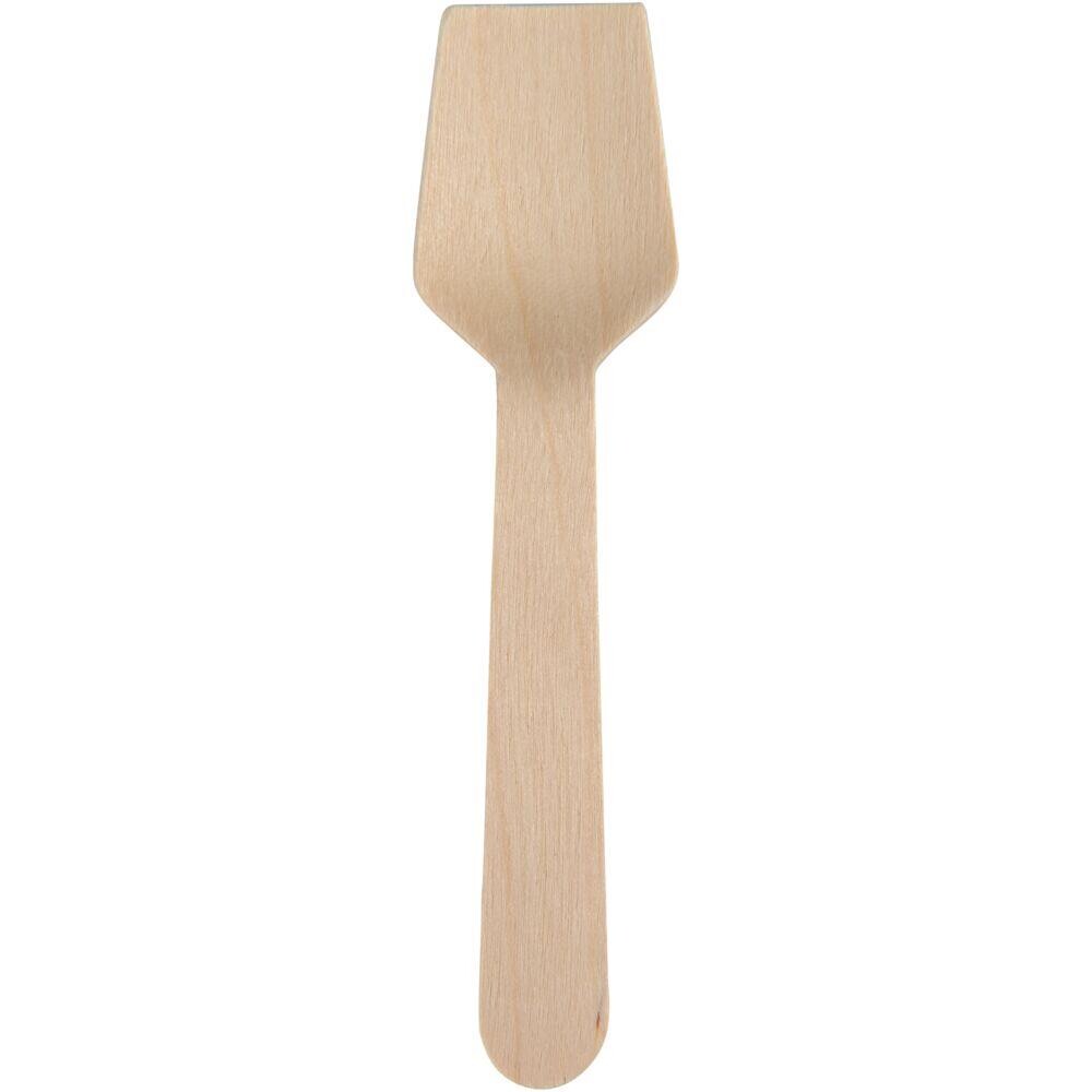Ske til is ABENA Gastro 9,5cm brun birketræ - 2000 stk