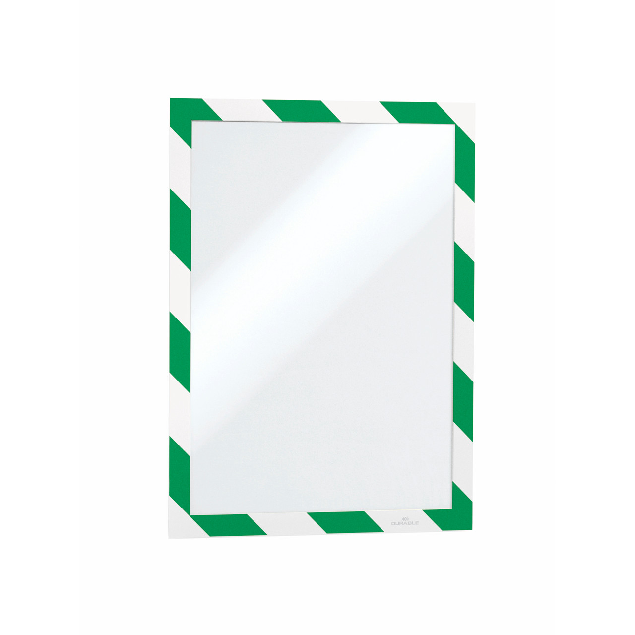 Skifteramme Duraframe Security A4 m/grøn/hvid ramme 2stk/pak