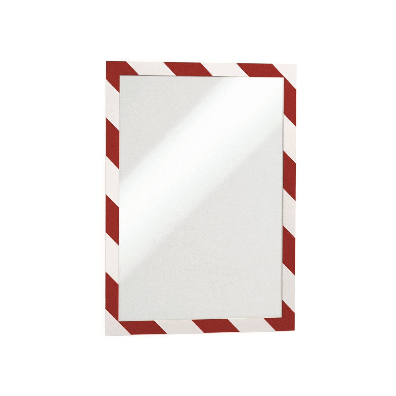 Skifterammer - DURAFRAME Security magnetisk A4 m|rød|hvid ramme - 2 stk