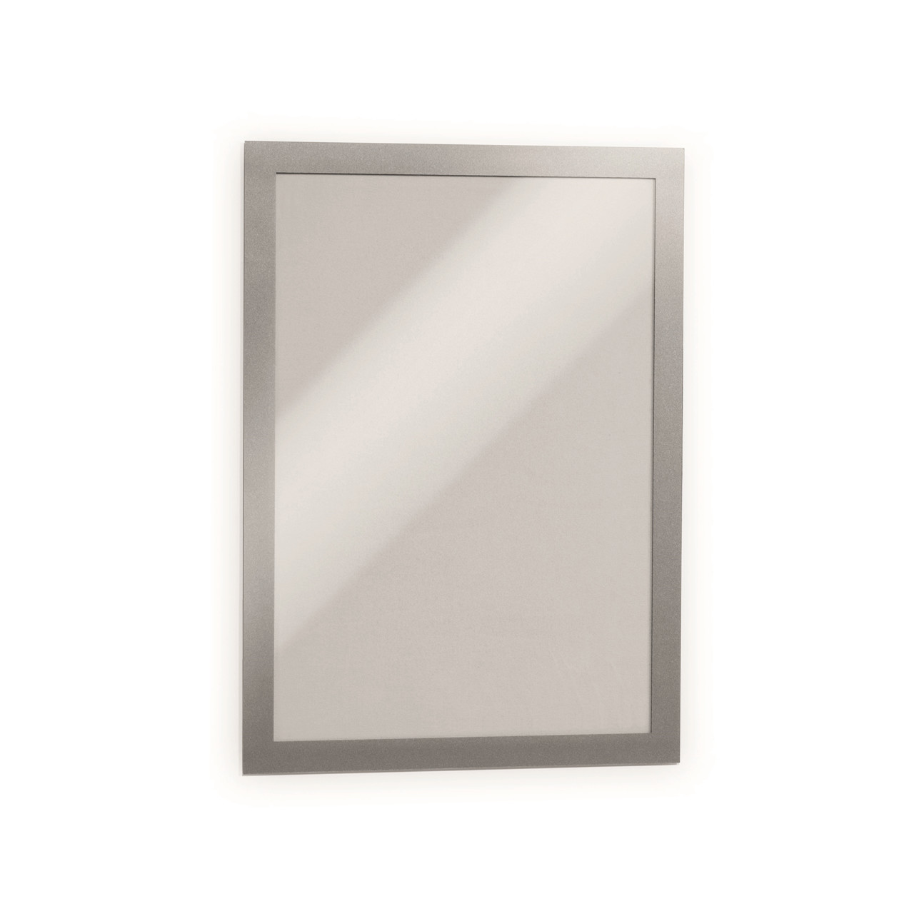 Skilt DURAFRAME selvklæbende A4 m/sølv ramme 2stk/pak