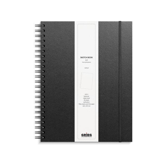 Skitseblok - A4 - Kunstskind - Sort - 50 blade