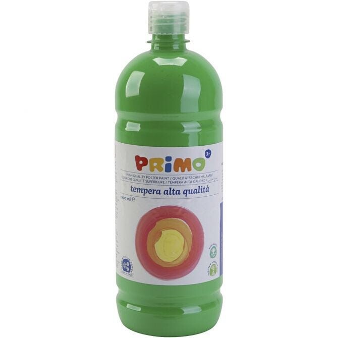 Skole temperamaling mat, grøn, mat, 1000 ml
