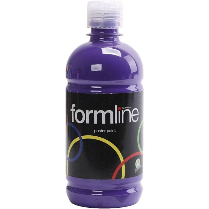 Skole temperamaling mat, violet, mat, 500 ml