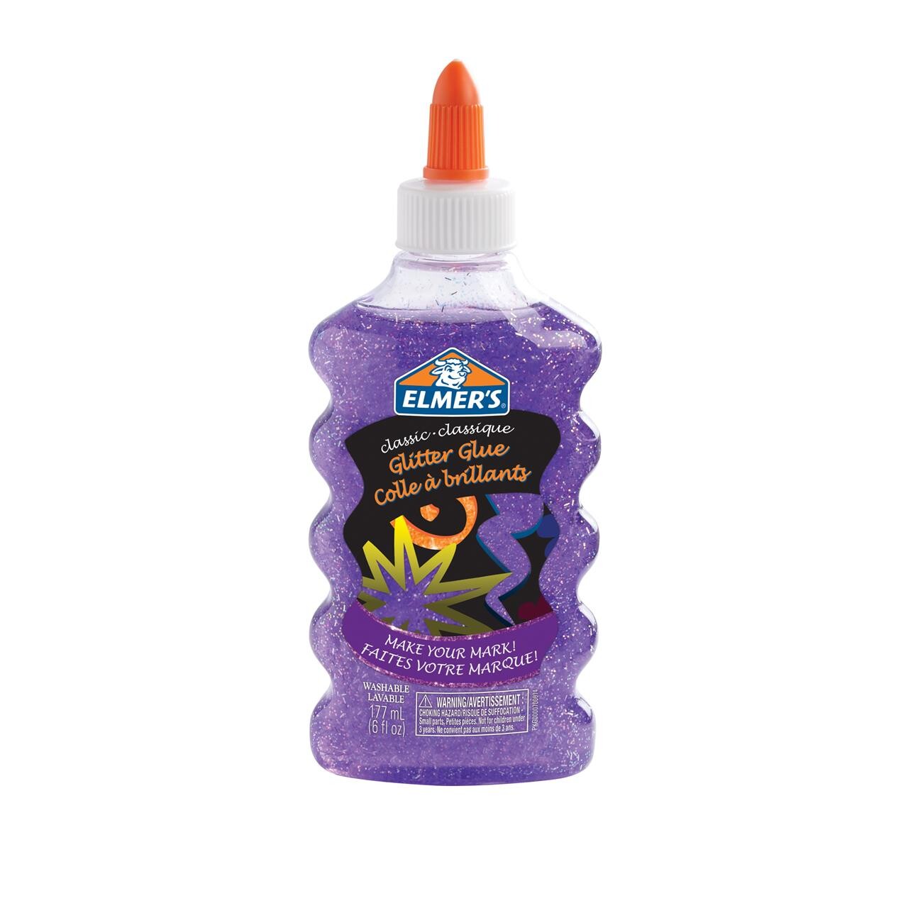 Elmers lim glitter lilla 177ml