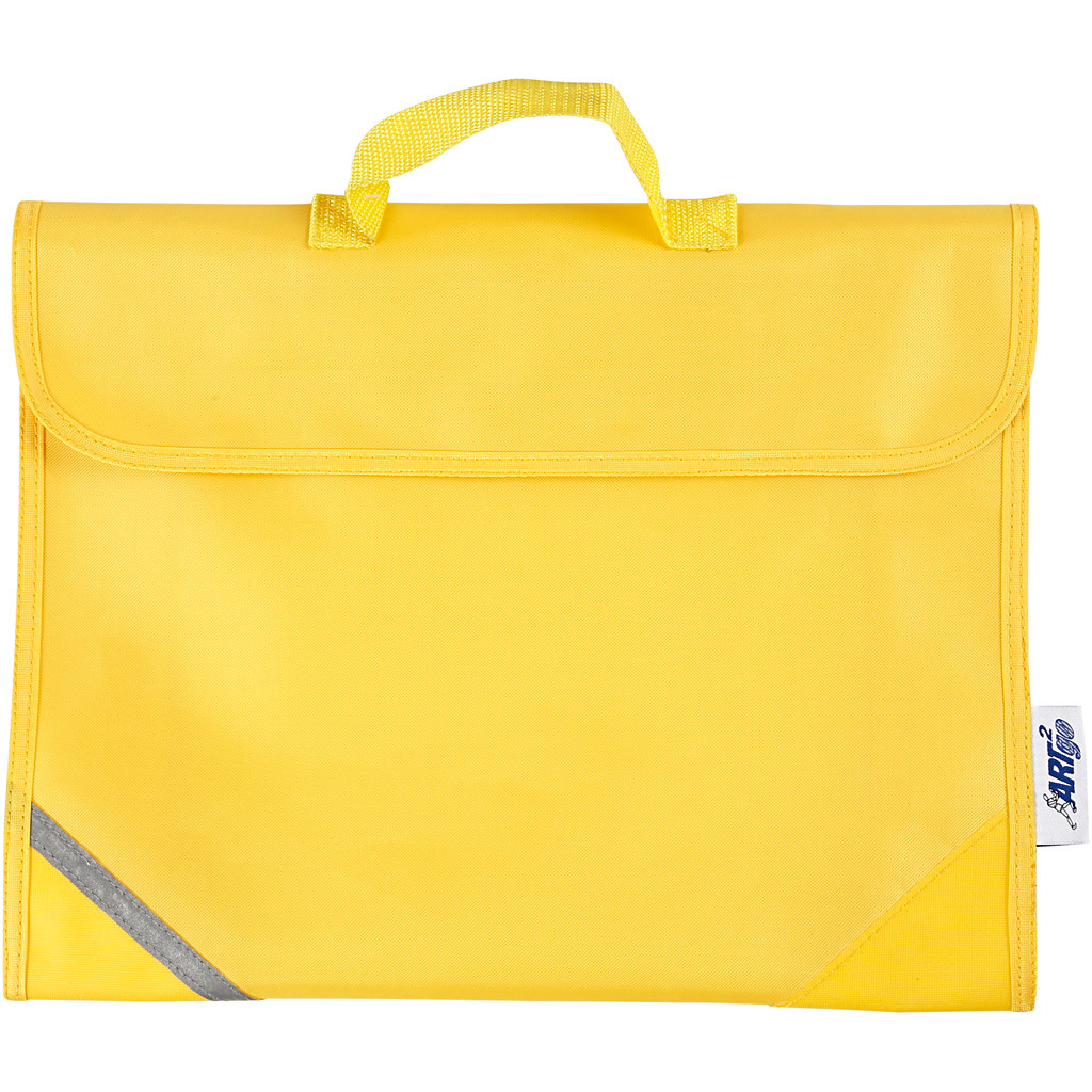 Gul Skoletaske 36 x 29 cm Dybde 9 cm | 1 stk