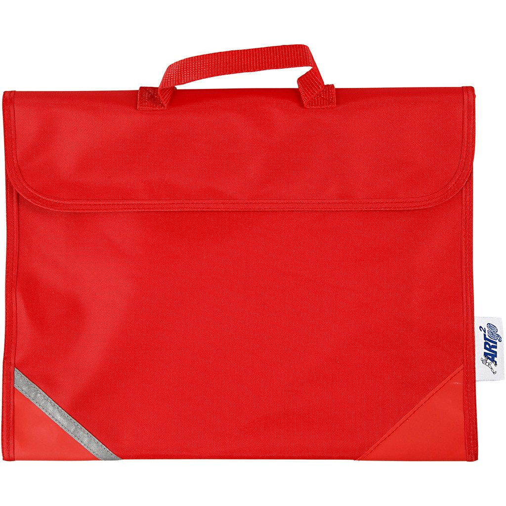 Rød Skoletaske 36 x 29 Dybde: 9 cm | 1 stk