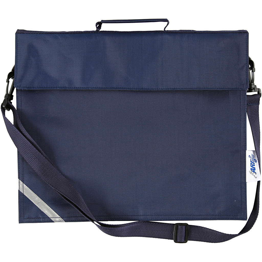 Skoletaske mørk blå 36 x 31 cm dybde 6 cm | 1 stk