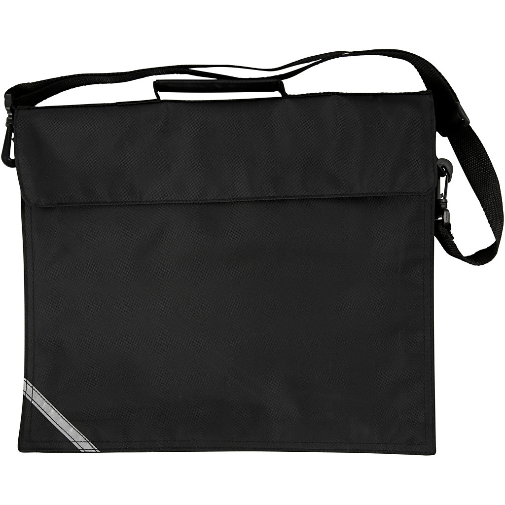Sort Skoletaske 36 x 31 cm dybde 6 cm | 1 stk