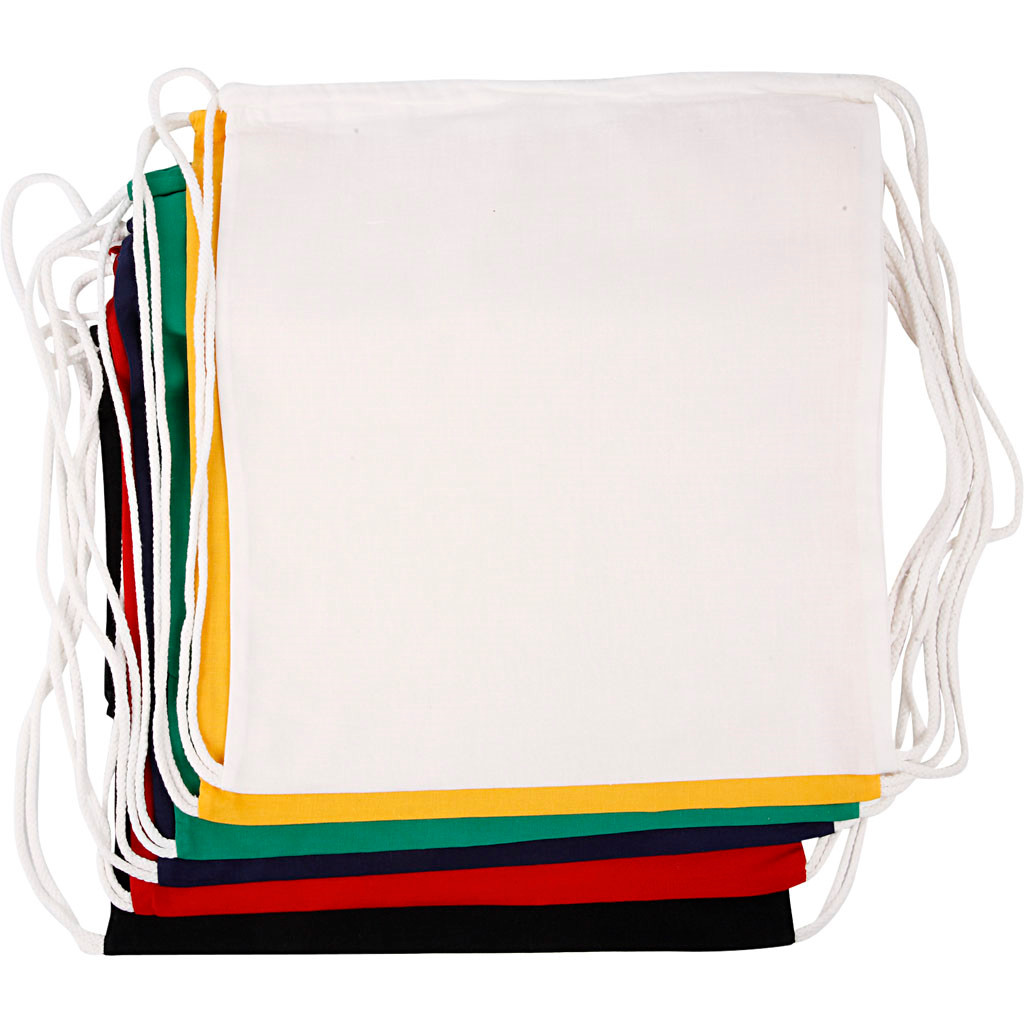 Skoposer - 100% bomuld - Snorelukning - 37 x 41 cm - 6 stk