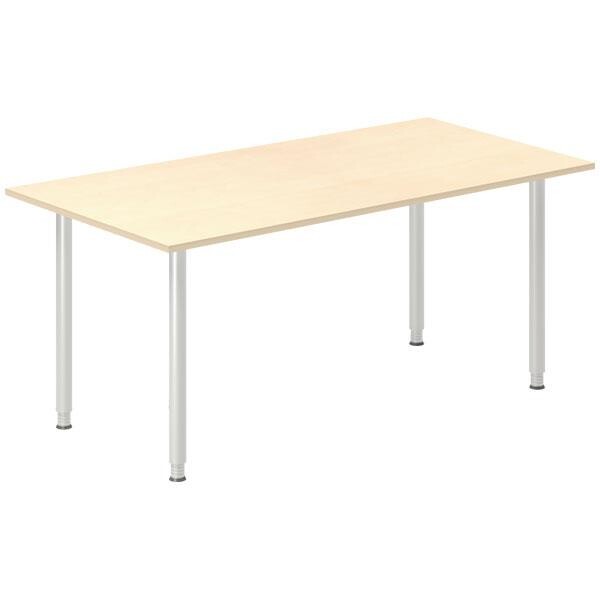 Skrivebord DNA, Birk 1600x800 mm I-ben/Alugrå