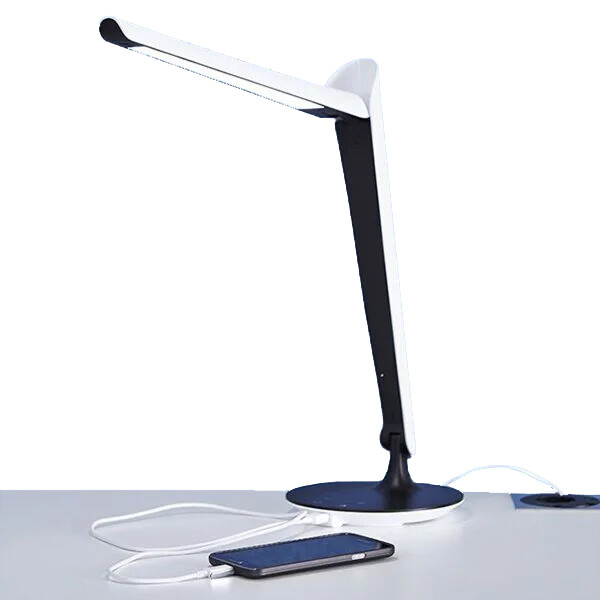 Skrivebordslampe LED Tulip 8W USB hvid/sort