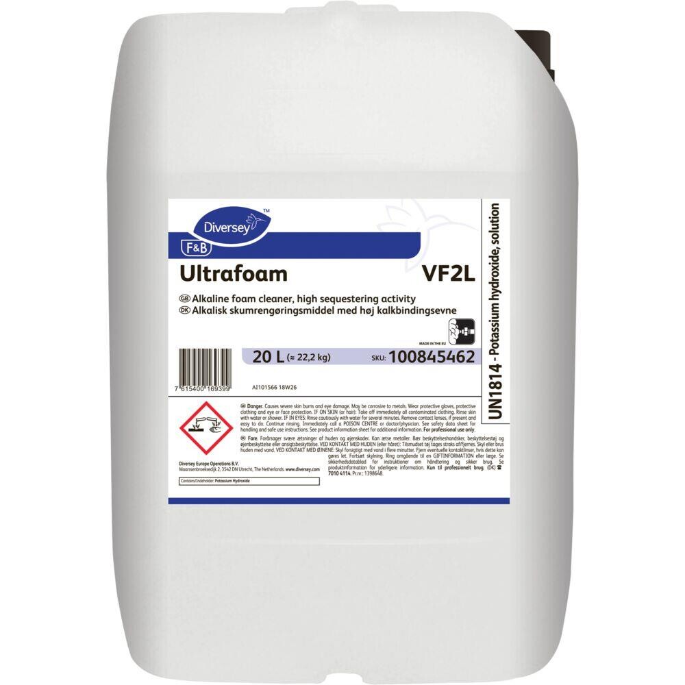 Skumrengøring - Diversey Ultrafoam VF2L - Alkalisk - Uden klor - 20 L