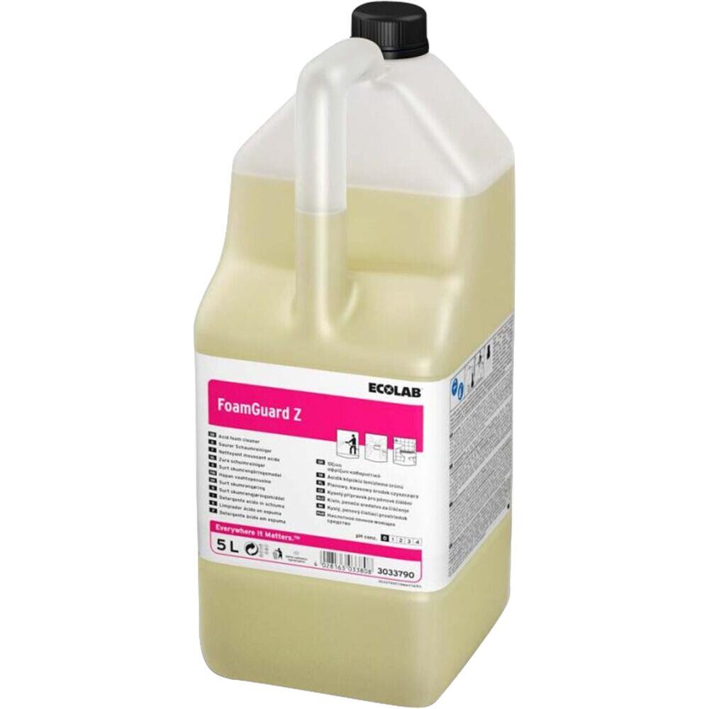 Skumrengøring - Ecolab Foamguard Z - Sur/afkalkende - Med farve, uden parfume - 5 L