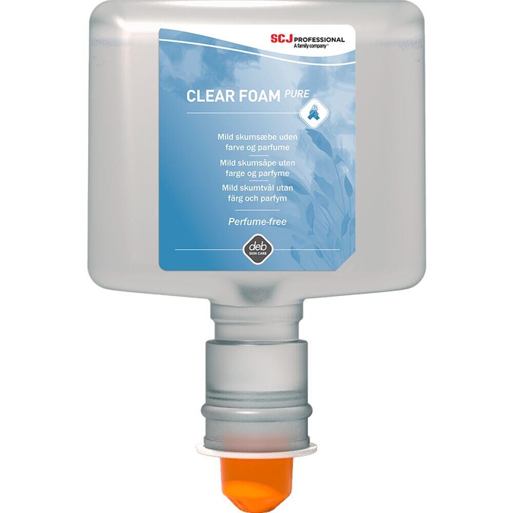 Skumsæbe - SC Johnson Clear Foam PURE - Uden farve og parfume - 1200 ml - 3 stk