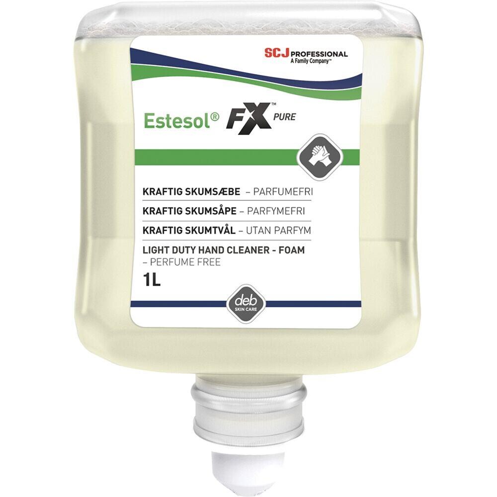 Skumsæbe - SC Johnson Estesol FX Pure - Uden silikone, farve og parfume - 1000 ml - 6 stk