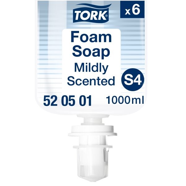 Skumsæbe Tork 520501 S4 Premium hvid Mild - 6 flasker á 1 liter