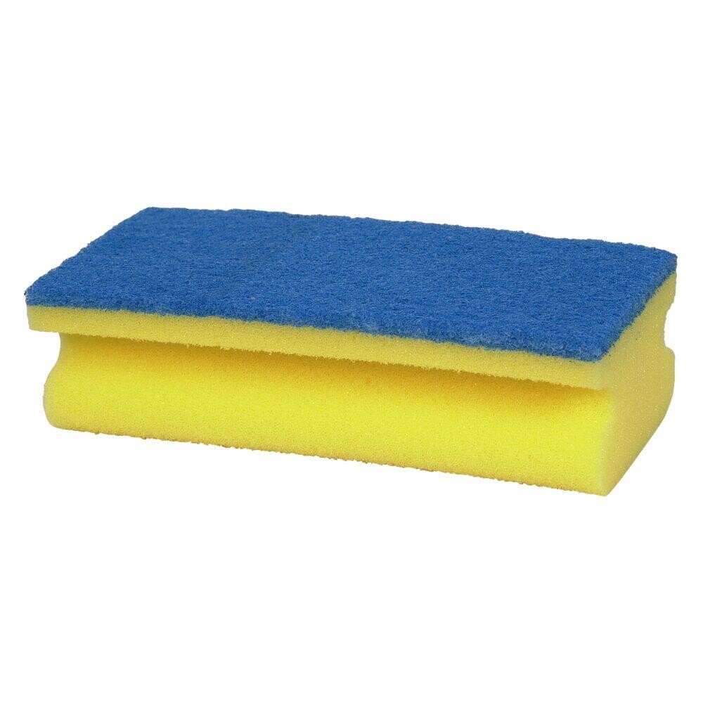 Skuresvamp, 14,3x6,9x4,5cm, blå, nylon/polyester/polyether, medium skureeffekt - 10 stk