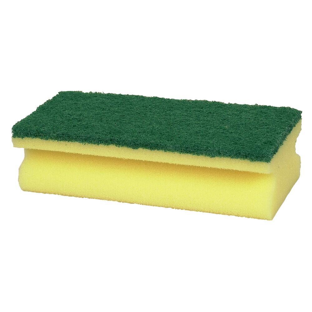 Skuresvamp - Grøn - Grov Skureeffekt - 14,3x6,9x4,5 cm - 10 stk