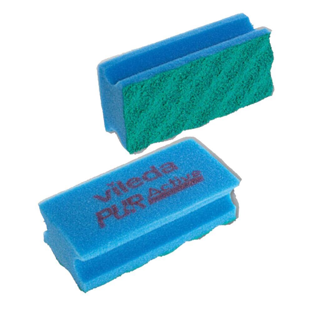Skuresvamp - Vileda PurActive High - Ridsefri - Blå - 6,5x14cm - 10 stk