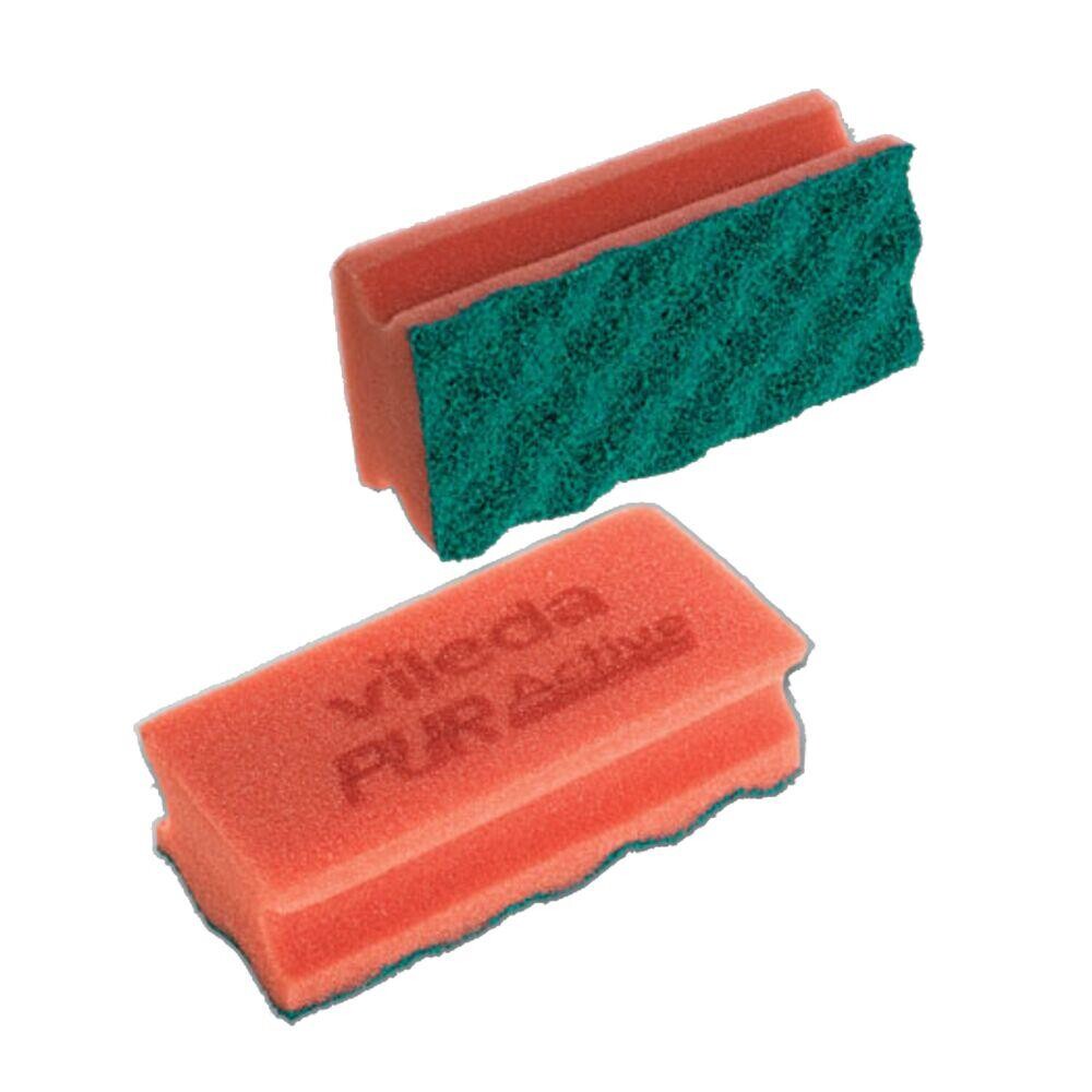 Skuresvamp, Vileda PurActive High, rød, ridsefri, 6,50x14cm, - 10 stk