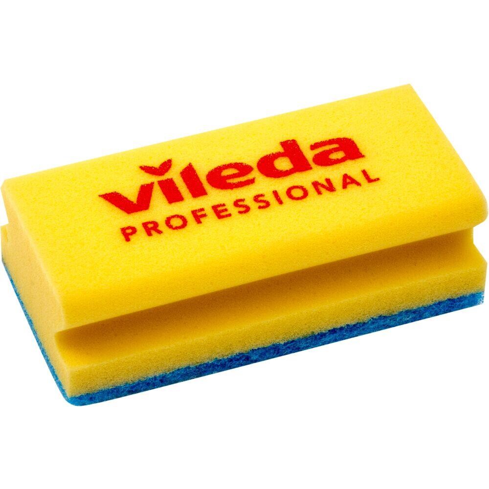 Skuresvampe Vileda Super 15x7,5x5cm blå PE-PA-PP fin skureeffekt - 100 stk