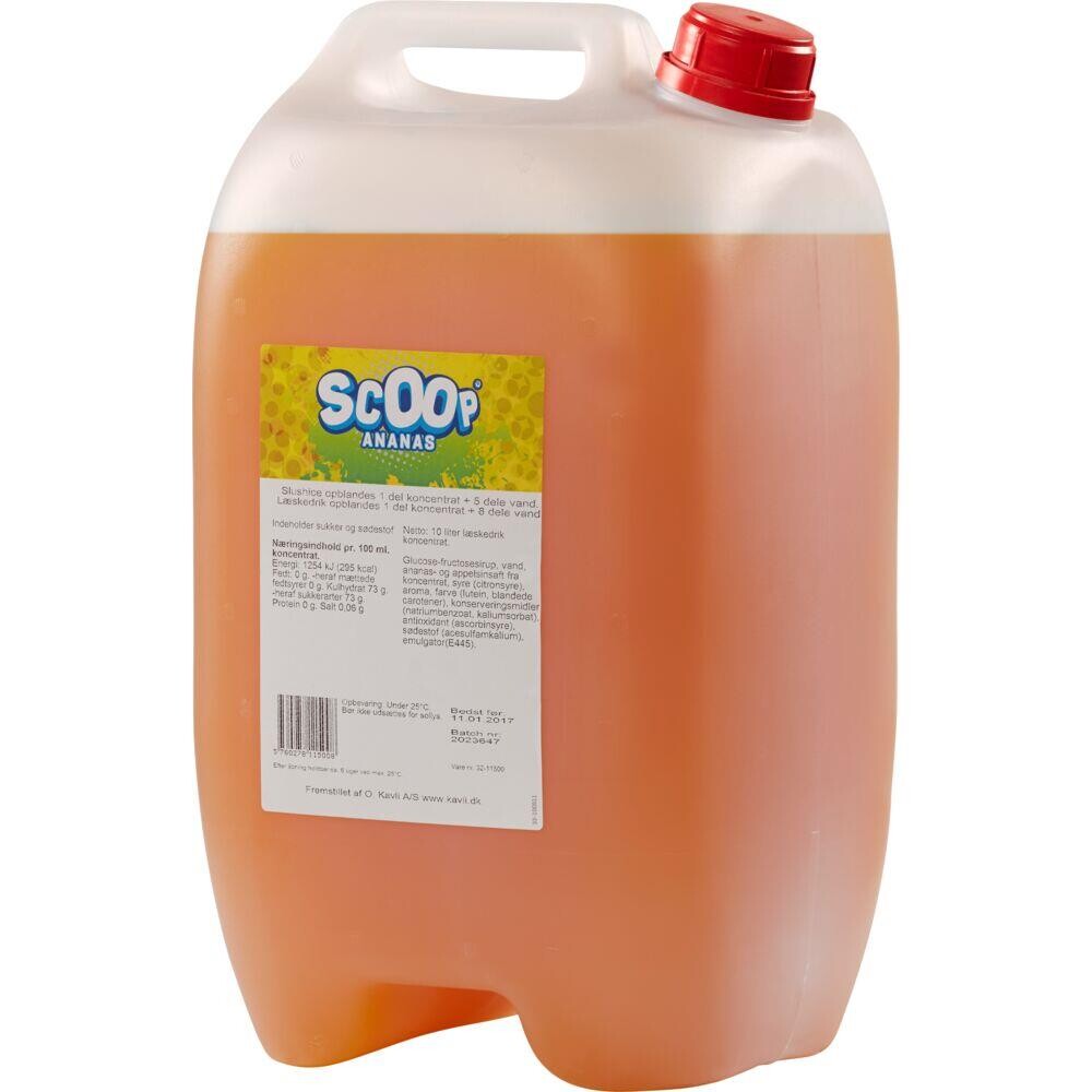 Slush Ice saft Scoop ananas uden azofarvestoffer - 10 liter