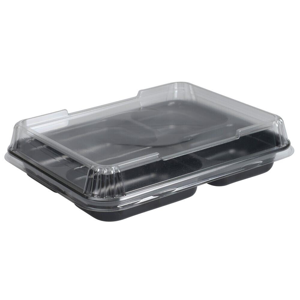 Snap-on låg, klar, højt, til standard bakke, A-PET, - 324 stk