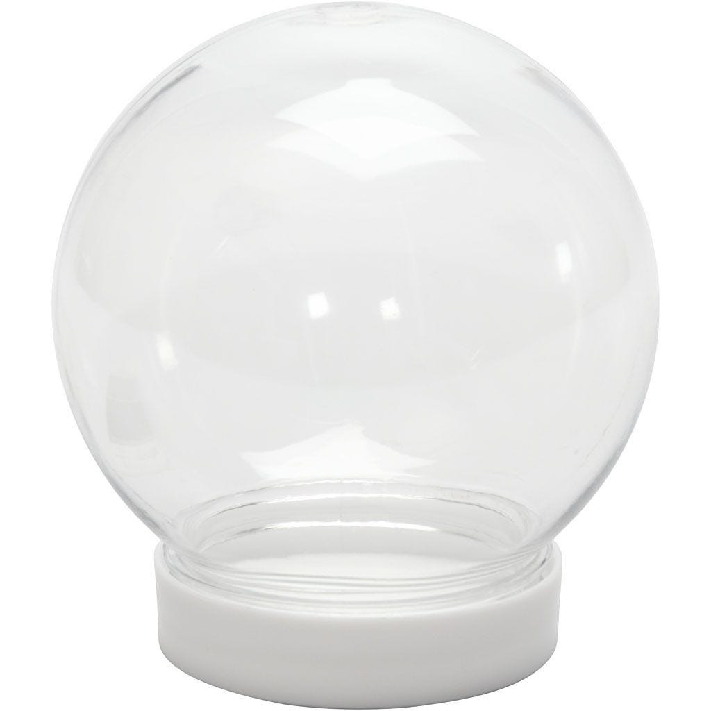 Snekugle - Klar Plast Ø8cm H8,5cm DIY
