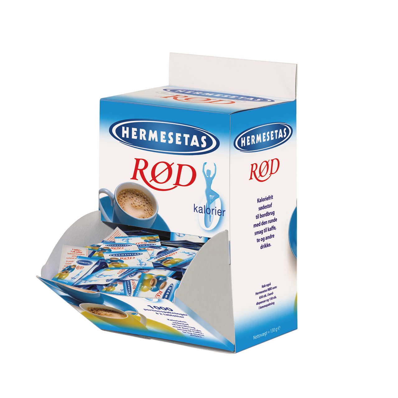 Sødetabletter Hermesetas - 2 stk. pr. brev - 1000 breve