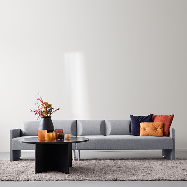 Sofa - Bits - Polstret - Massiv træramme - Grå