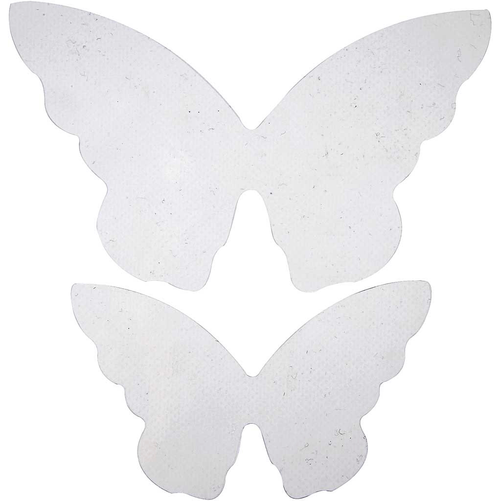 Sommerfugle vinger størrelse 12 x 7 cm 16 x 9,5 cm - 20 stk.