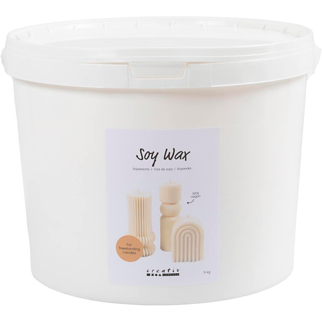 Soyavoks, Til fritstående lys, creme, 5 kg