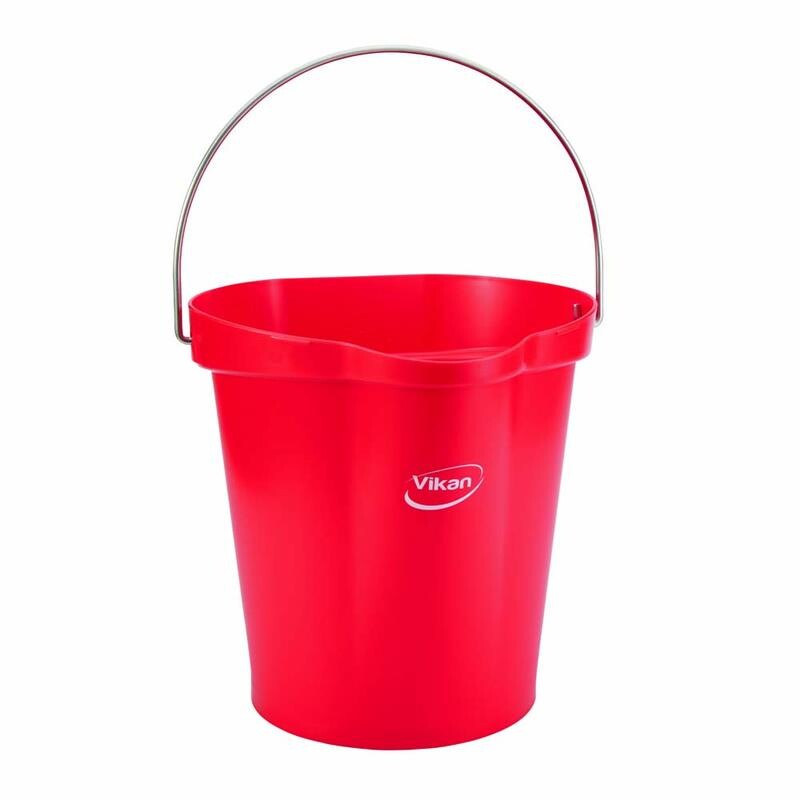 Spand, Vikan, med hank, 12l, rød