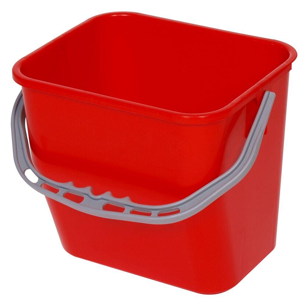 Spand til rengøringsvogn rød 13L 24 cm