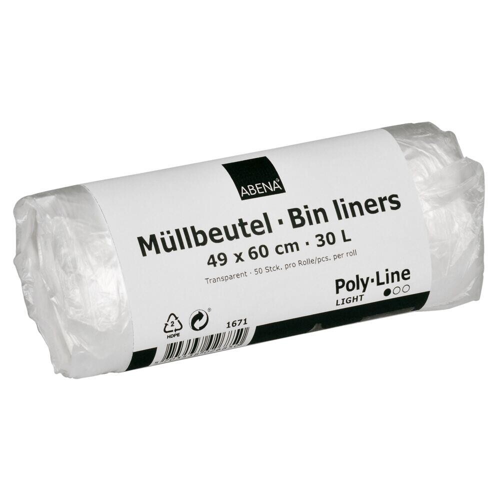Spandepose 30 L klar HDPE virgin 49x60cm 50 poser pr rulle - 40 ruller