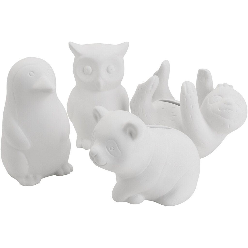 Sparegris dyr str. 8,5-11 cm 4x6 stk|1 pk