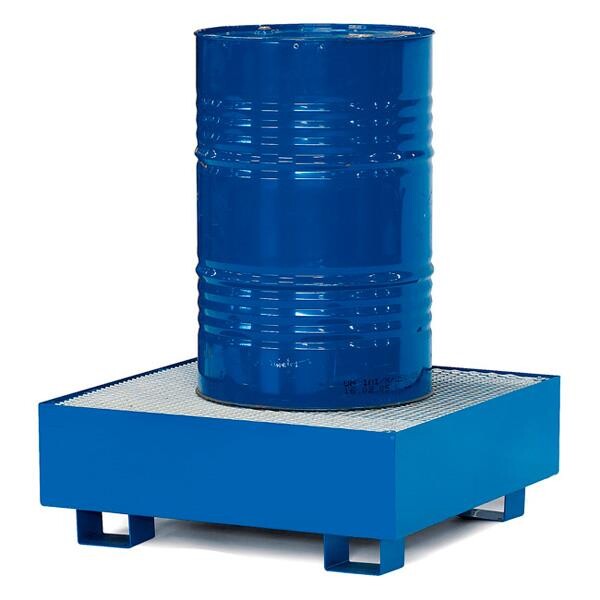 Spildbakke 1 tønder stående, 220 l, 950 d, 950 b, 350 h, blå