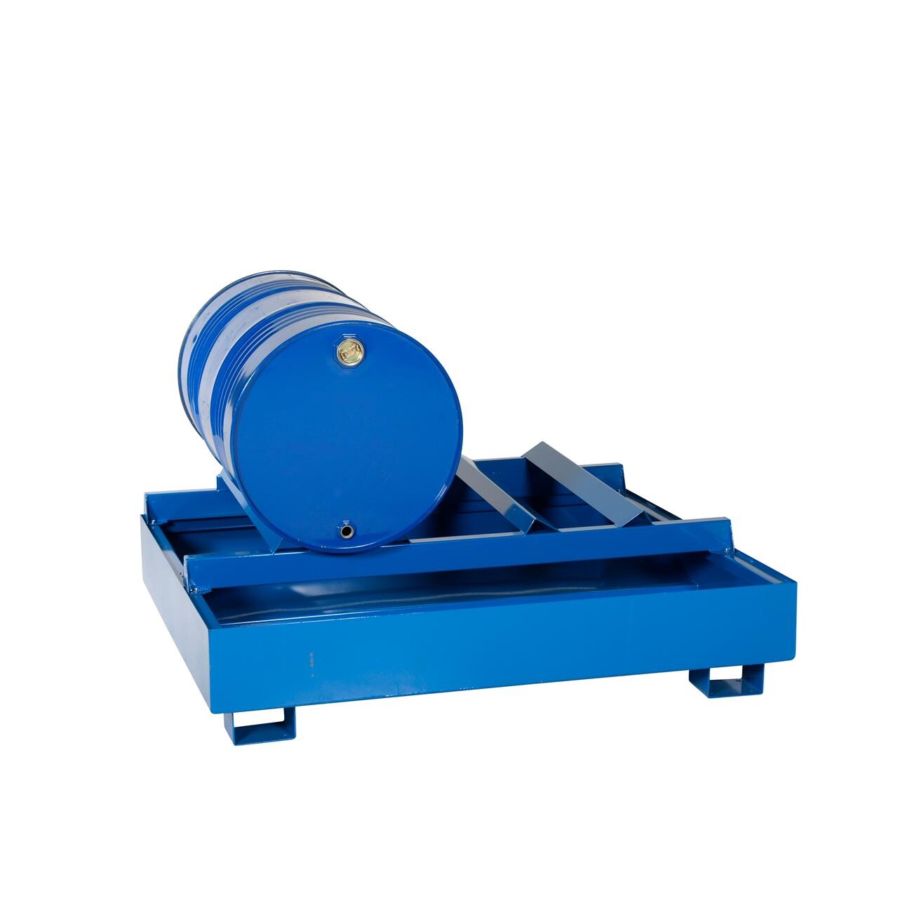 Spildbakke 2 tønder liggende, 440 l, 1550 d, 1250 b, 580 h, blå