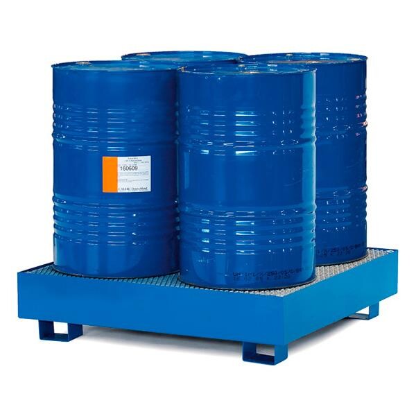 Spildbakke 4 tønder stående, 380 l, 1250 d, 1250 b, 300 h, blå