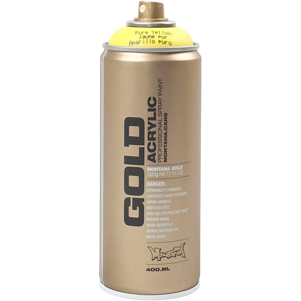 Spraymaling, gul, Montana 400ml