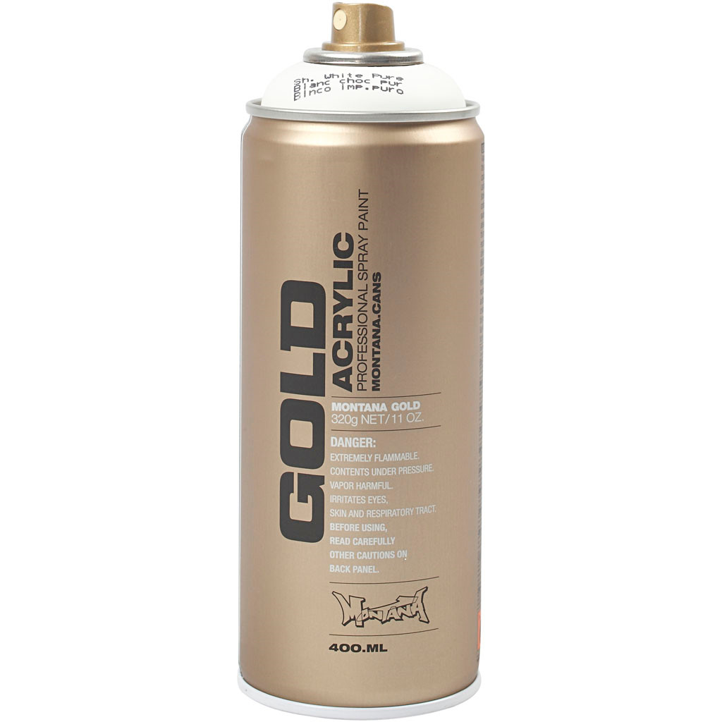 Spraymaling, hvid, Montana 400ml