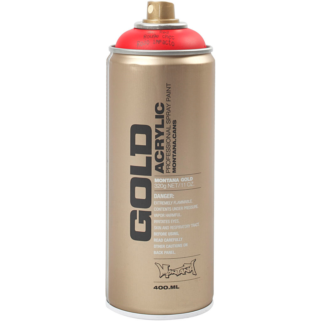 Spraymaling, rød, Montana 400ml