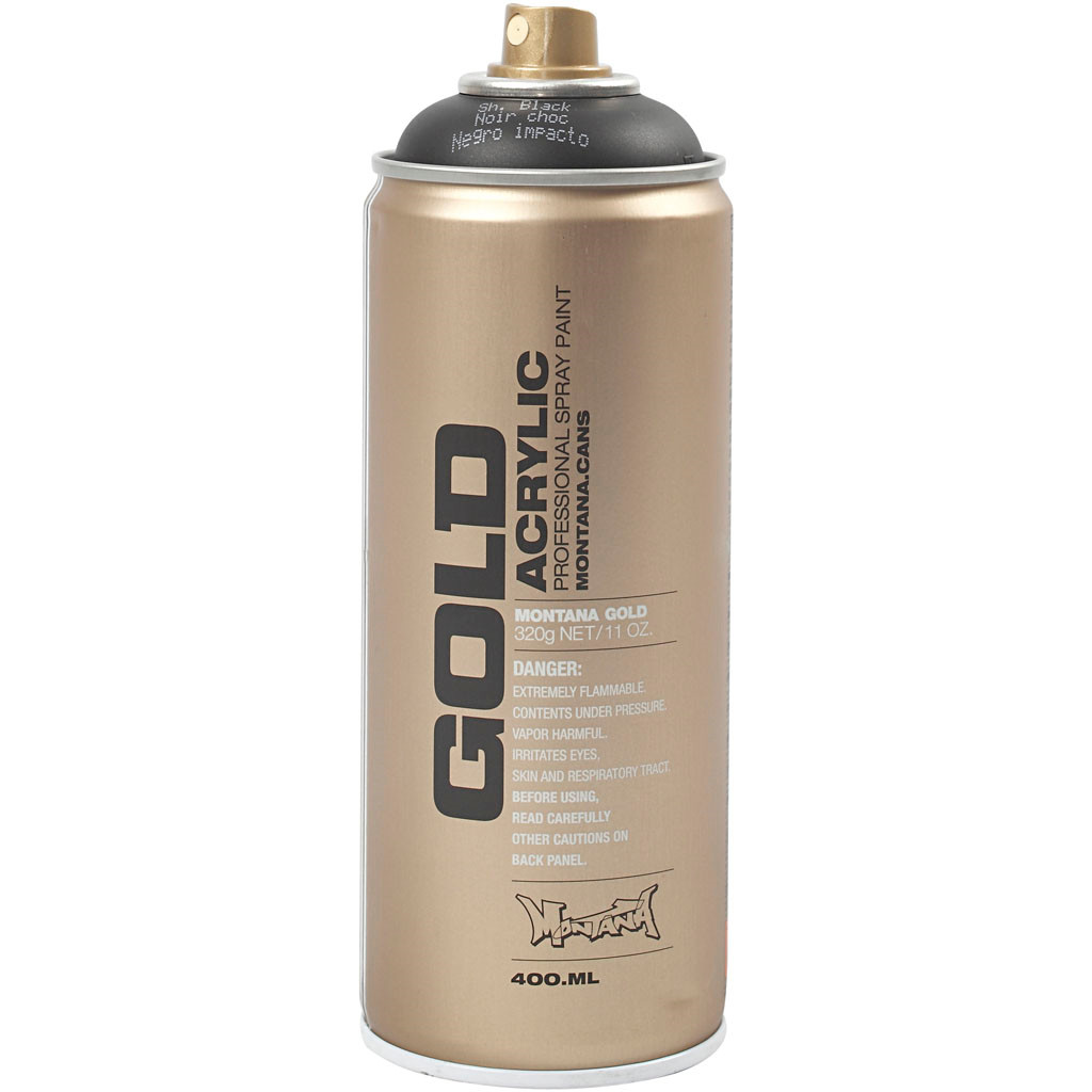 Spraymaling, sort, Montana 400ml