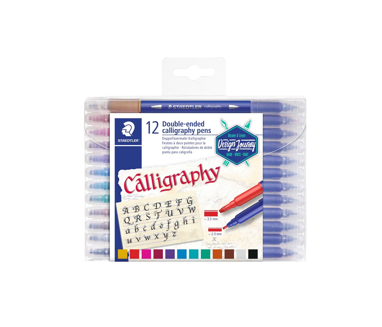 Kalligrafi sæt Staedtler Duo 2,0+3,5mm ass (12)