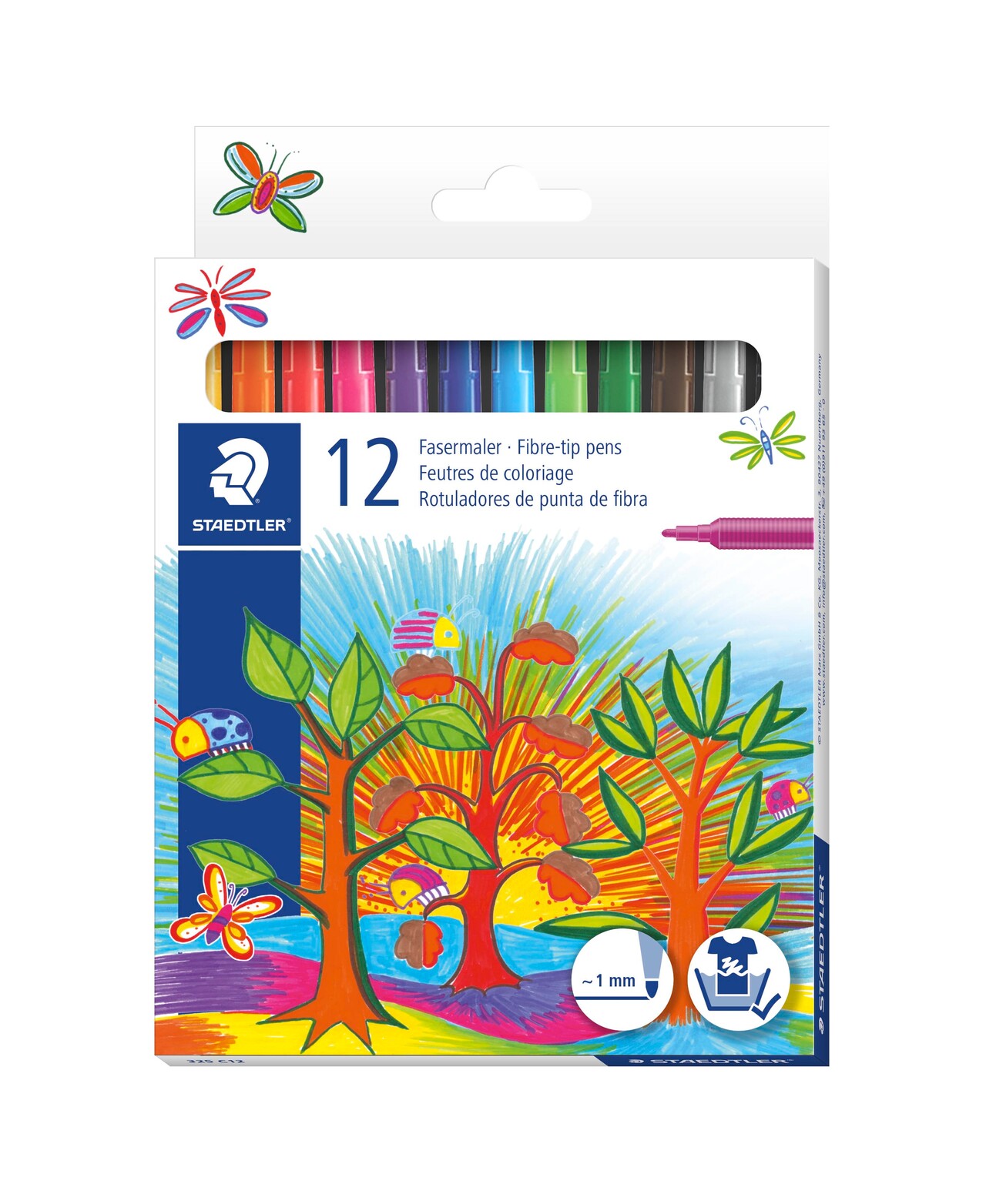 Staedtler Fiberpen Noris Club 1,0mm ass (12)