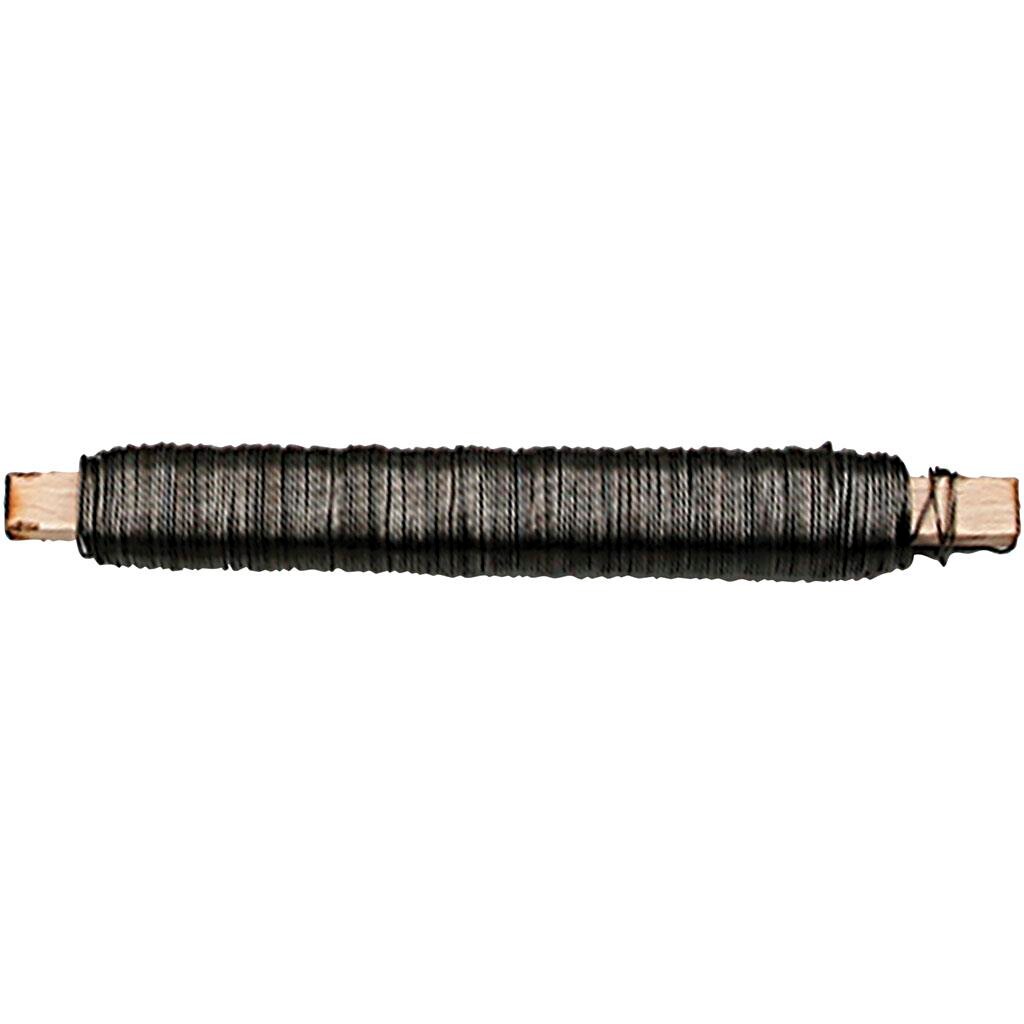 Ståltråd sort 0,5 mm - 50 meter